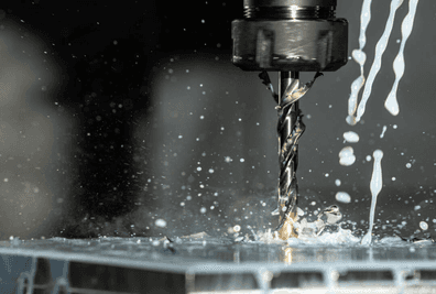 blind hole being machined