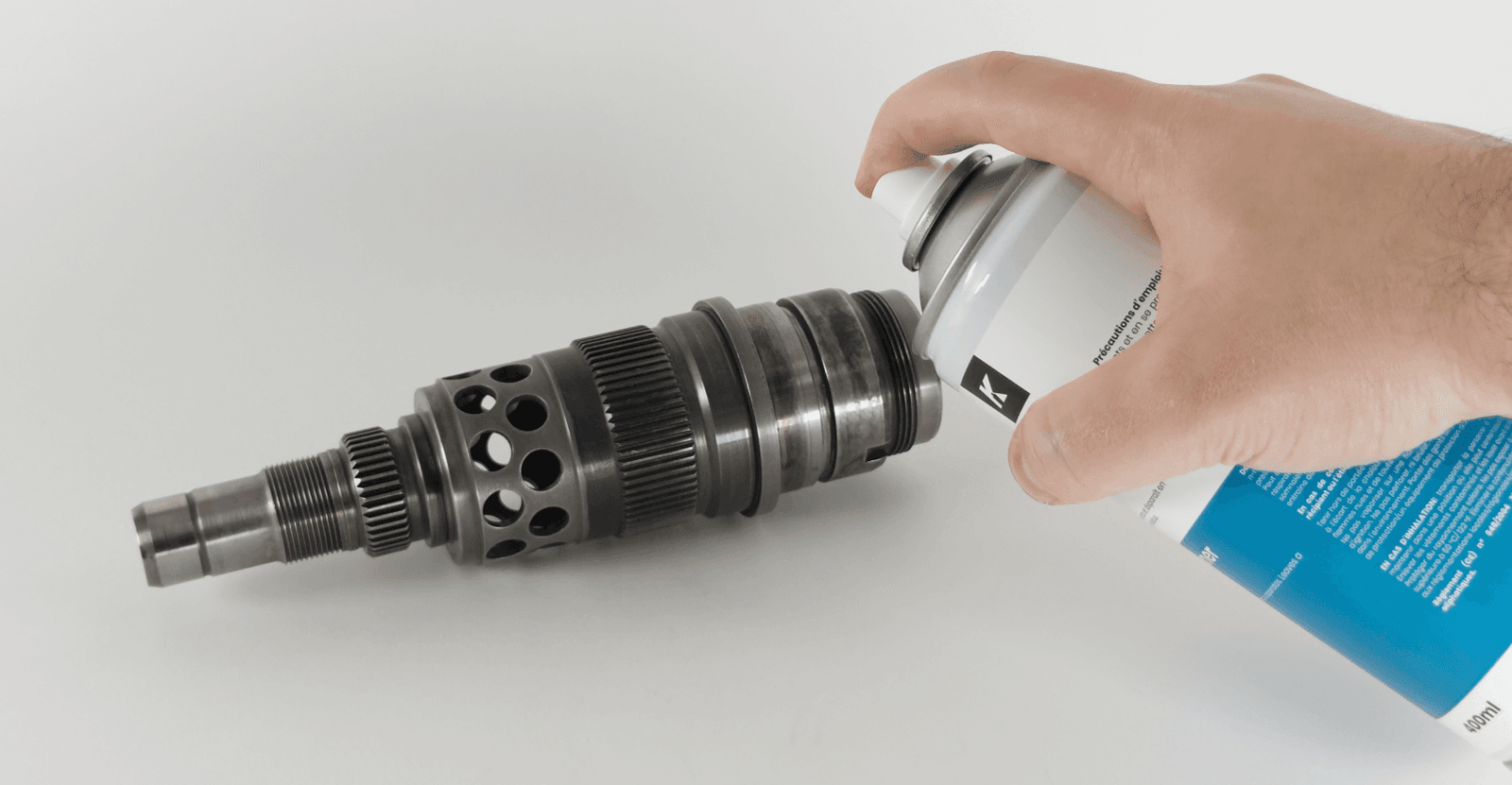 Degreasing the part