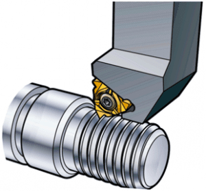 External thread on turning machine