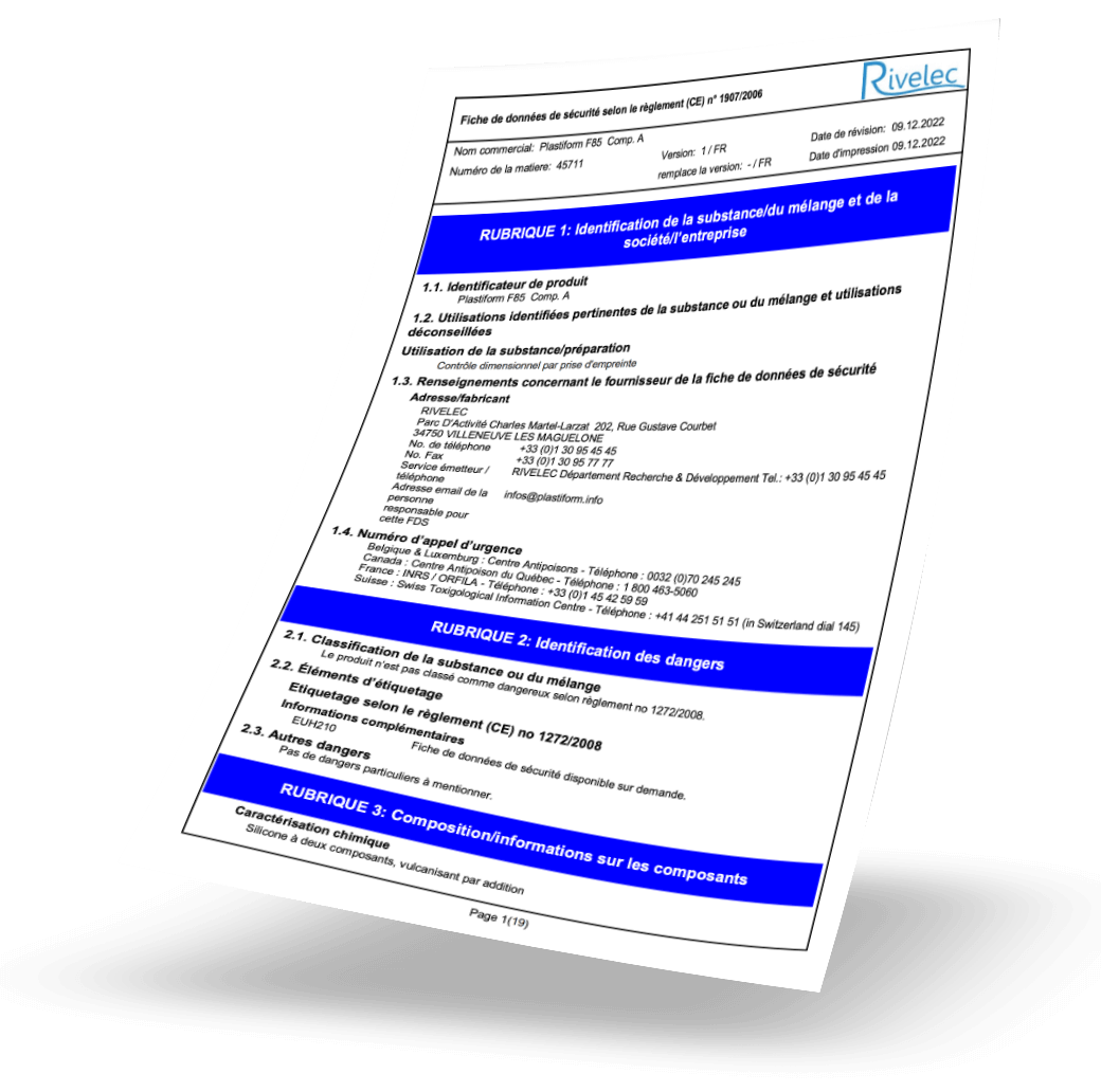 MSDS mockup